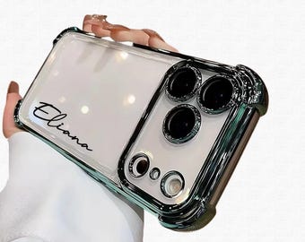Personalized Plated Edge iPhone Case, Clear TPU Anti-Drop Protection