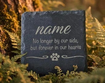 Personalized Pet Memorial Stone | Custom Slate Garden Marker, Heartfelt Bereavement Plaque