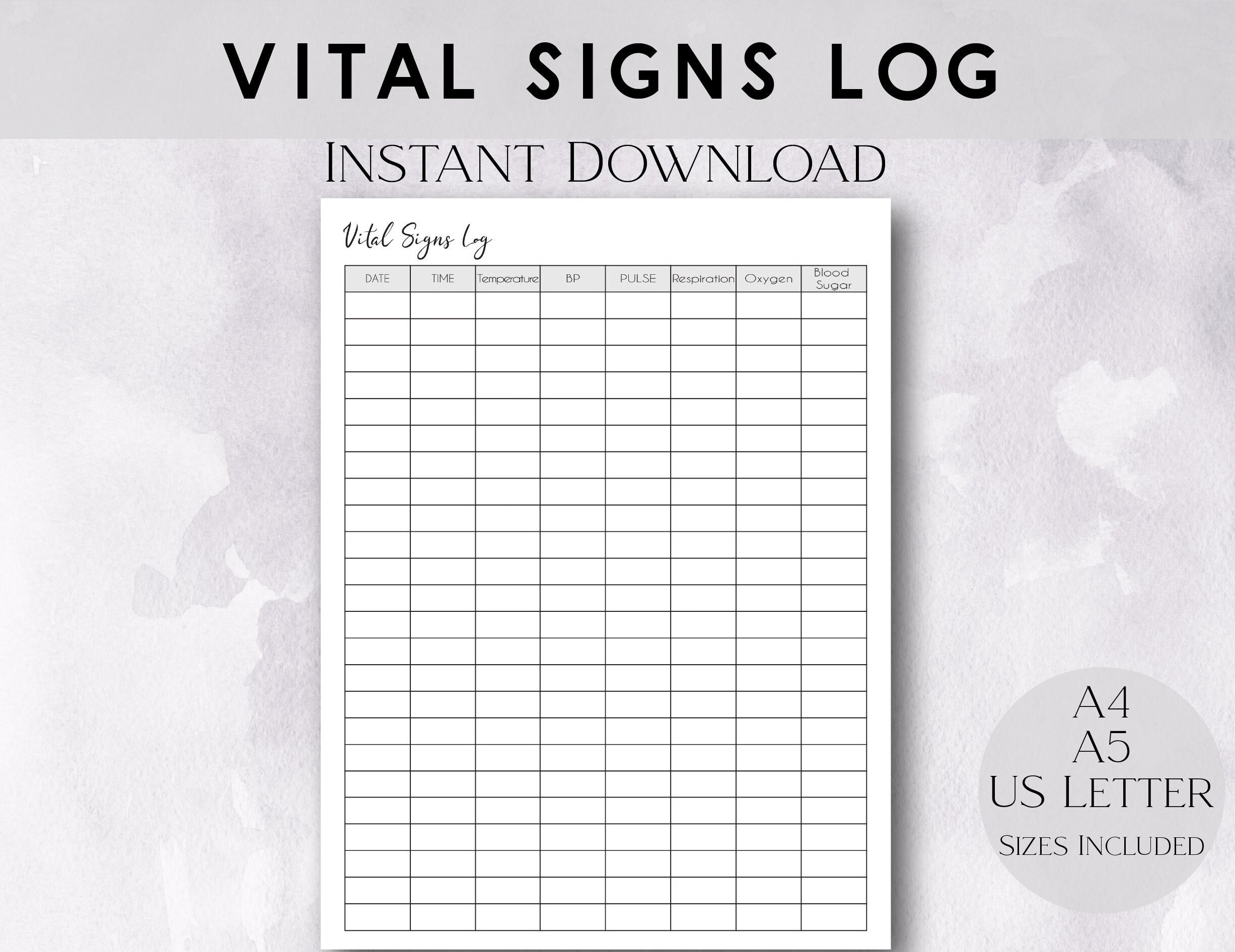 printable-vital-sign-chart-printable-vital-sign-log-a4-us