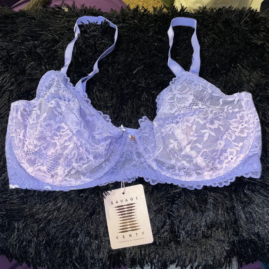 Vintage Savage X Fenty Women's Steamy Floral Lace Balconette Bra