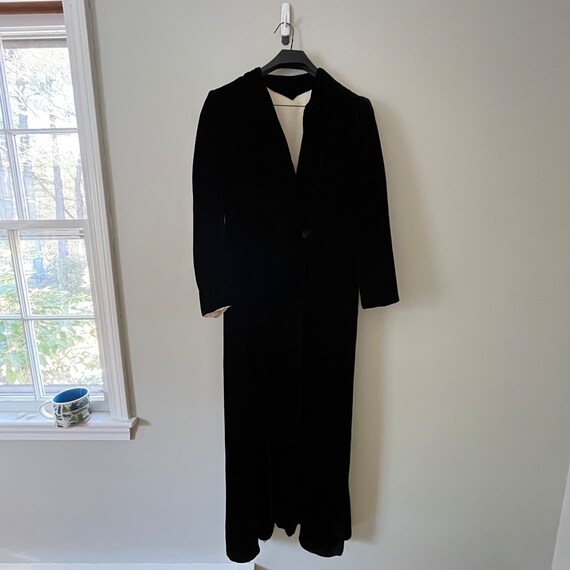 30s black velvet coat Gem