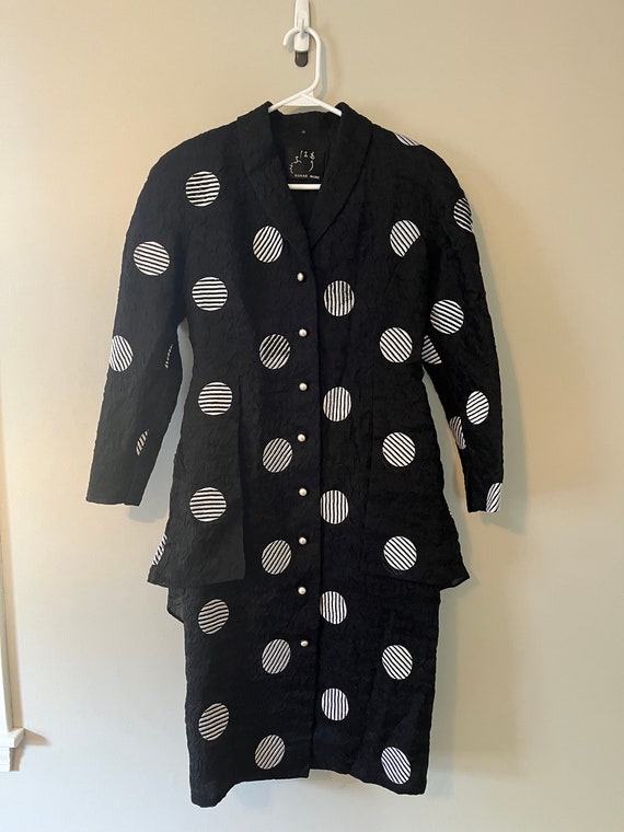 Hanae Mori jacket 1970s 1980s Polka Dot Designer C