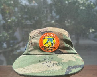 Patch work bucket hat.