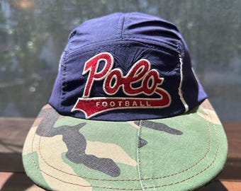 Polo Script camouflage brim. Adjustable fits up to 7 3/8