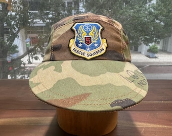 Camo handmade sportsman Patch work hat. ( Long Bill )