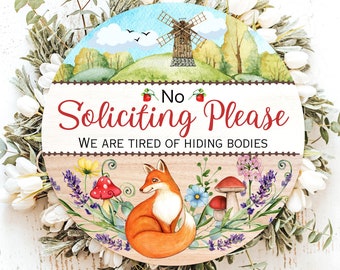 No Soliciting Signs, No Soliciting Sign Funny, Unwelcome Sign, No Solicit, No Soliciting Sign for Door, Go Away Sign, Unwelcome Door Sign