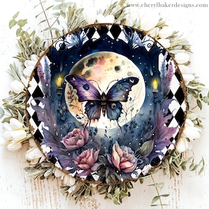 Decoración de bosque encantado, letrero de mariposa de hada grunge, accesorio de corona de mariposa, naturaleza salvaje caprichosa, decoración de academia oscura, decoración de hadas con brujas