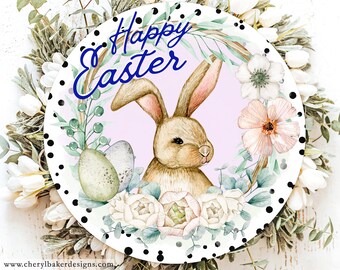 Happy Easter Sign, Easter Wreath Attachments, Easter Wreath Sign, Easter Door Decor, Front Porch Sign, Easter Door Hanger, Spring Wreath