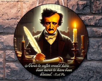 Edgar Allen Poe Wall Art, Edgar Allan Poe Artwork, Edgar Allan Poe Art, Dark Moody Art, Gothic Decor, Edgar Allan Poe Gifts, Writers Gifts