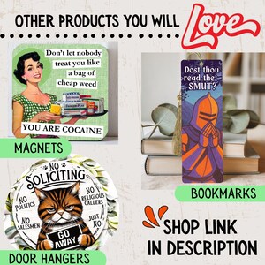 Funny Retro Magnet, Fun Magnets Funny Office Magnets, Silly Fridge Magnets, Adhd Magnet, Funny Adult Magnets, Fun Fridge Magnets, HR Gifts image 8