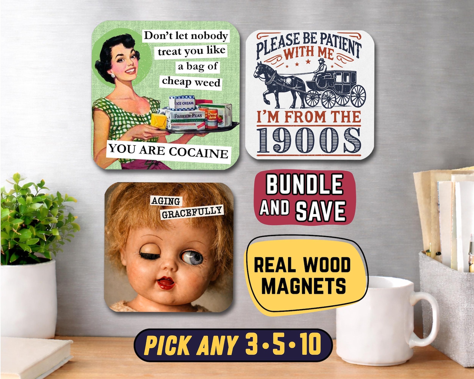 Funny Work Magnets, Co Worker Gift, Funny Office Magnets, Funny Cubicle ...