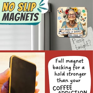 Motivational Fridge Magnet, Feminist Magnet, Funny Retro Magnet, Fun Fridge Magnets, Motivational Quote Magnet, Cute Motivational Magnet image 3