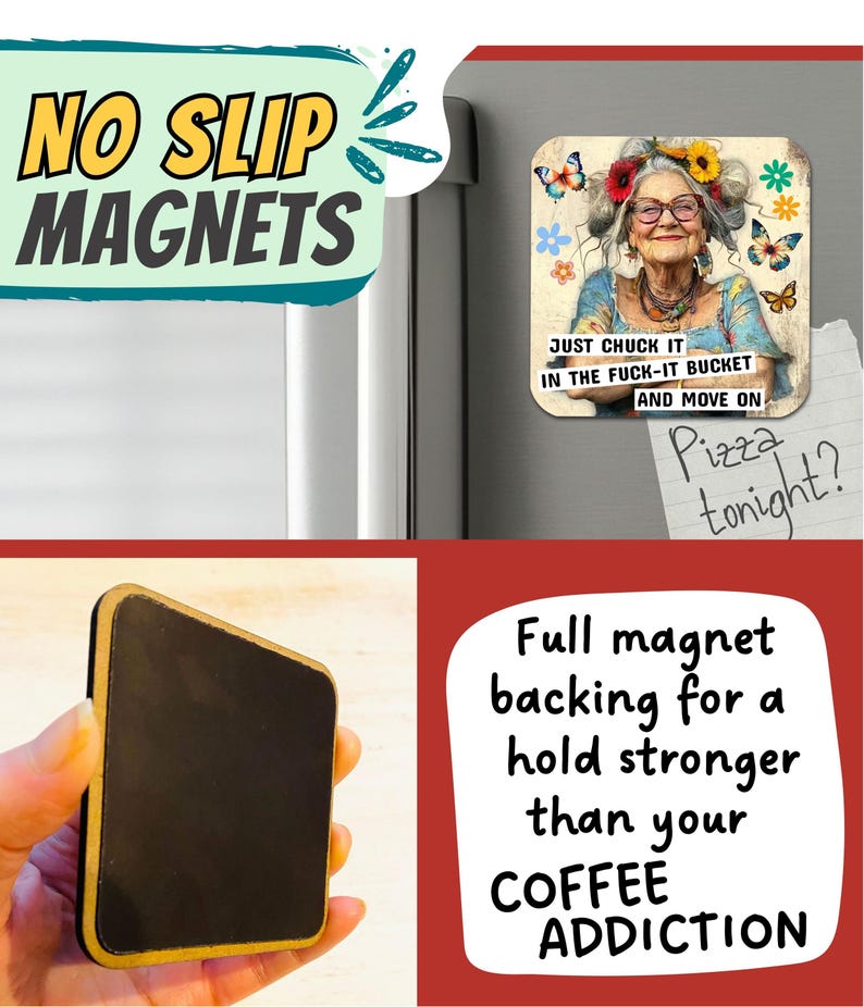 Motivational Fridge Magnet, Feminist Magnet, Funny Retro Magnet, Fun Fridge Magnets, Motivational Quote Magnet, Cute Motivational Magnet image 3