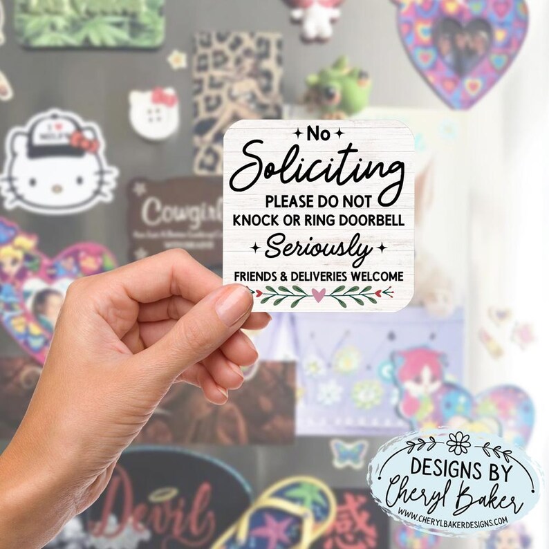 Door Magnet No Soliciting Magnetic Sign, No Soliciting Sign Magnetic, No Soliciting Magnet Door Sign, Door Magnet Sign, Magnetic Door Signs image 8