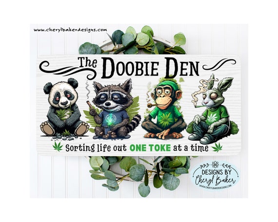 Doobie Den Sign, 420gifts for Men, Stoner Gifts, Marijuanna Decor, Pothead Sign, Pot Sign, 420gifts for Her, Cannabiss Gift, Hippie Decor
