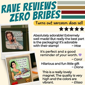 Funny Retro Magnet, Fun Magnets Funny Office Magnets, Silly Fridge Magnets, Adhd Magnet, Funny Adult Magnets, Fun Fridge Magnets, HR Gifts image 5