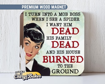 Funny Fridge Magnets, Funny Retro Magnet, Cute Magnet for Work, Fun Magnets, Funny Office Magnets, Funny Locker Magnet, Frig Magnet Mom Gift
