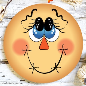 Scarecrow Face for Wreath, Scare Crow Face for Wreath, Scarecrow Faces, Wreath Attachments Scarecrow, Etsy Crafts Fall Wreath