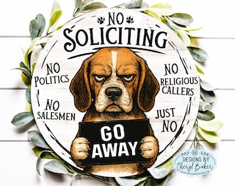 Señal de "Váyase" para puerta, señal metálica divertida de "No solicitar", señal divertida de "No solicitar", señal de "No bienvenido", "No solicitar religión", señal de "Por favor, váyase"