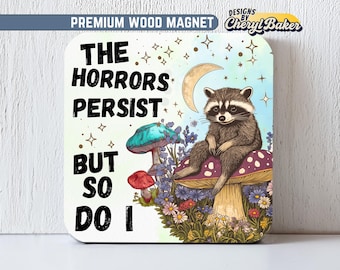 Raccoon Magnet, Cute Magnets for Locker, Sarcastic Work Magnet, Nurses Magnets Funny Work Magnets, Cute Office Magnet, Cute Magnet for Work