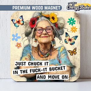 Motivational Fridge Magnet, Feminist Magnet, Funny Retro Magnet, Fun Fridge Magnets, Motivational Quote Magnet, Cute Motivational Magnet image 1
