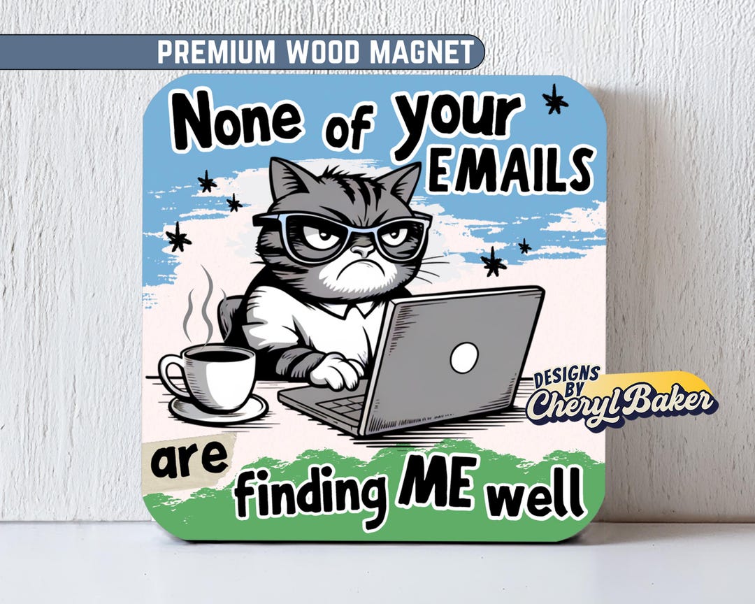 Cute Office Magnet, Funny Cat Magnets, Sarcastic Work Magnet, Cute ...