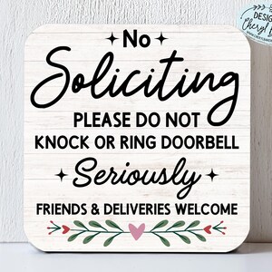 Door Magnet No Soliciting Magnetic Sign, No Soliciting Sign Magnetic, No Soliciting Magnet Door Sign, Door Magnet Sign, Magnetic Door Signs image 1
