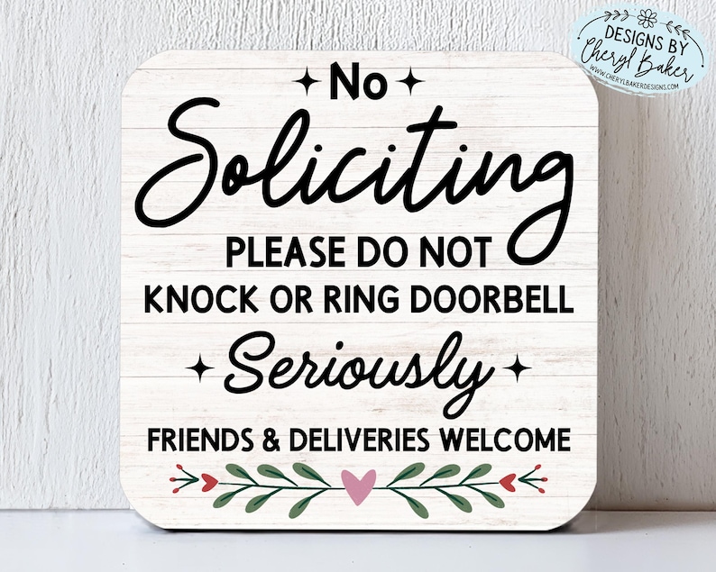 Door Magnet No Soliciting Magnetic Sign, No Soliciting Sign Magnetic, No Soliciting Magnet Door Sign, Door Magnet Sign, Magnetic Door Signs image 1