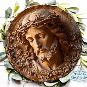 Easter Christian Decorations, Christian Door Hanger, Easter Wreath Attachments, Religious Easter Decorations Jesus Door Sign, Jesus Wall Art