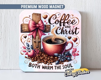 Christian Fridge Magnet, Locker Decorations Coffee Fridge Magnet, Christian Magnet for Fridge, Catholic Magnets, Jesus Magnets, Faith Magnet