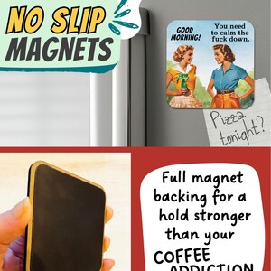 Funny Retro Magnet, Fun Magnets Funny Office Magnets, Silly Fridge Magnets, Adhd Magnet, Funny Adult Magnets, Fun Fridge Magnets, HR Gifts image 3