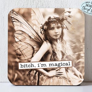 Fairy Magnet, Kitchen Witch Magnet, Whimsical Magnet, Cottagecore Magnet, Feminist Magnet, Sarcastic Womens Magnets Pagan Magnet Boho Magnet