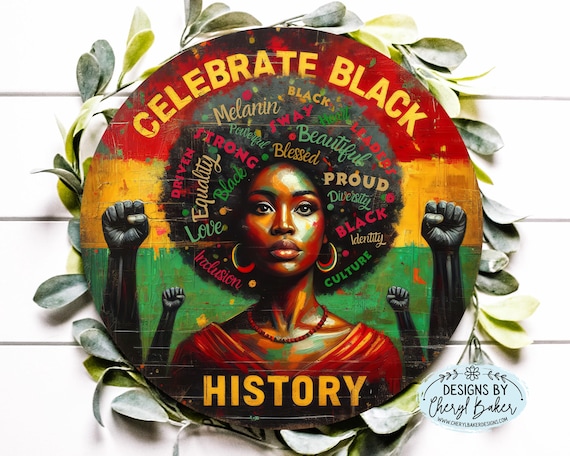 Black History Month, Black Month History, BHM Wall Art, Black History Month Wreath Sign, Black History Gifts, Black Lives Matter Sign, BLM