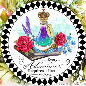 Alice in Wonderland Decor, Wreath Signs, Alice in Wonderland Wall Art, Alice in Wonderland Decorations, Welcome Sign, Art Wreath Attachments
