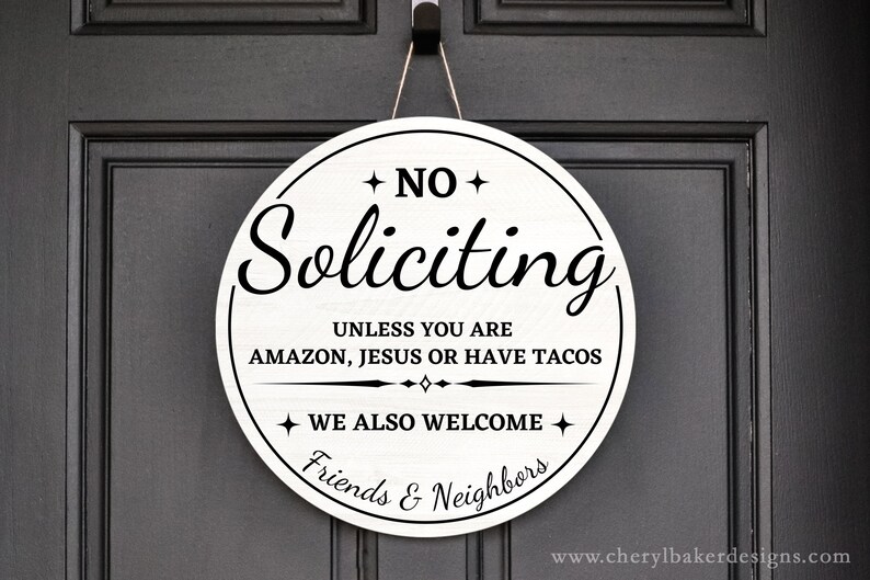 Un Welcomesign No Soliciting Sign for Door, No Soliciting Signs for Door, No ...