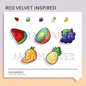 Red Velvet Inspired Twitch Badges | Sub Badges | Cheer Badges | Bit Badges | Stream Badges | INSTANT DOWNLOAD