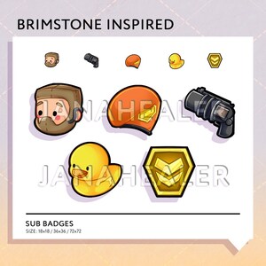 Valorant Brimstone Inspired Twitch Badges | Sub Badges | Cheer Badges | Bit Badges | Stream Badges | INSTANT DOWNLOAD