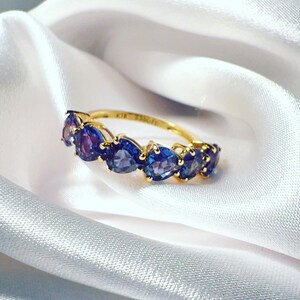 Alexandrite 18K Half-Eternity Ring