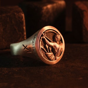 Sagittarius Ring, Zodiac Jewel, Astrology Gift, Fire Sign Accessory, Archer Ring, Star Sign Piece, Horoscope Style, Birth Symbol Band