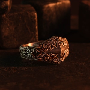 Compass Ring, Northstar Jewelry, Direction Ring, Traveler&#39;s Ring, Sterling Northstar, Nautical Ring, Navigation Jewelry, Silver Compass Ring