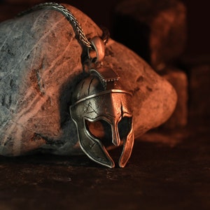 Spartan Helmet, Silver Spartan, Ancient Warrior, Helmet Pendant, Warrior Necklace, Greek Warrior, Roman Soldier, Spartan Charm