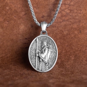 Archimedes Necklace, Handmade Unique Archimedes Pendant, Mythology Jewelry, Dainty Pendant Necklace Gift, Personalized Gift For Men