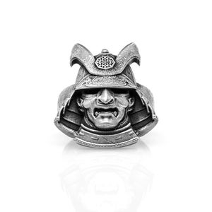 Samurai Helmet Ring, Japanese Ring, Shogun Ring, Bushido Jewelry, Warrior Ring, Japan Gift, Sterling Silver