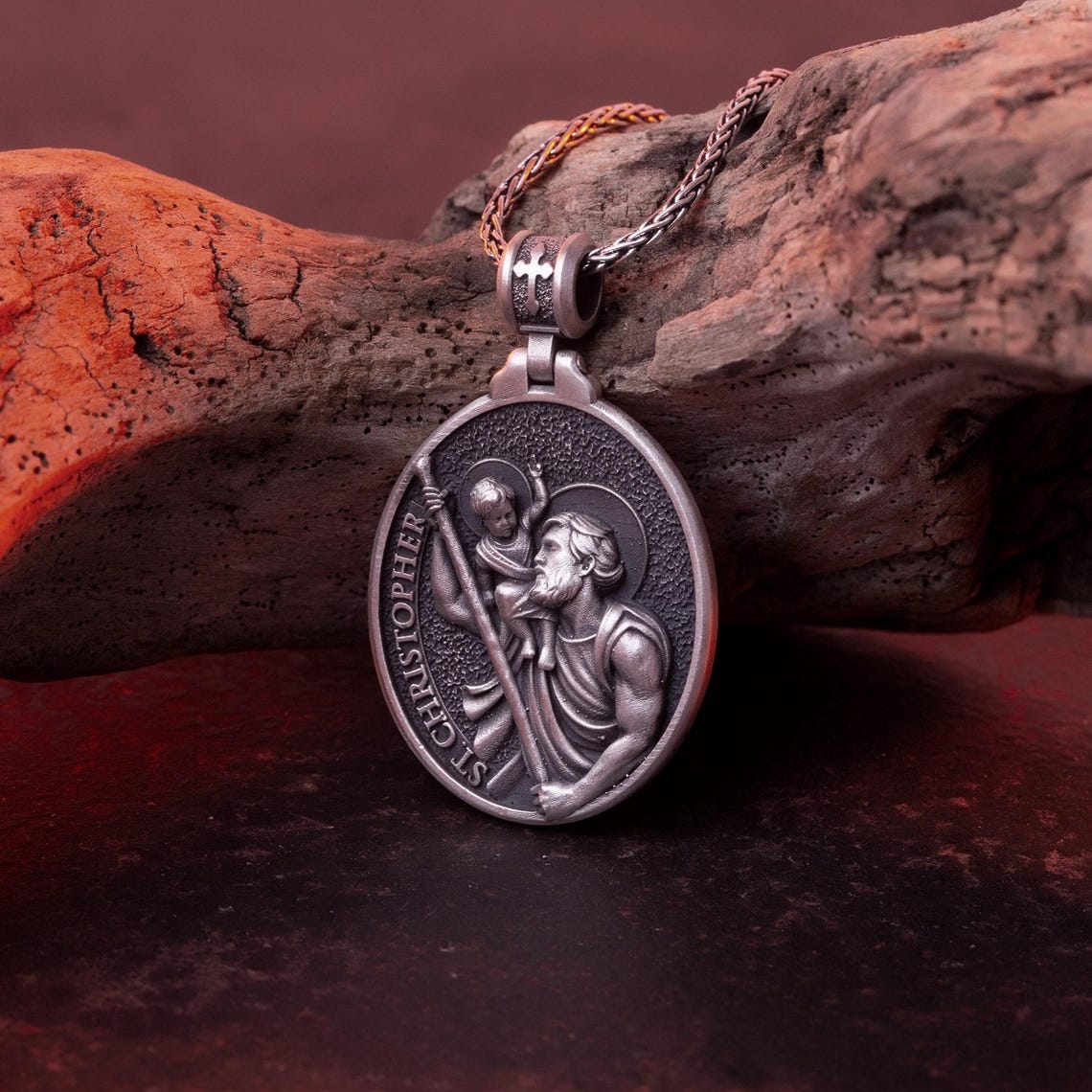 St. Christopher Pendant – 925 Silver Patron of Travelers, Catholic ...