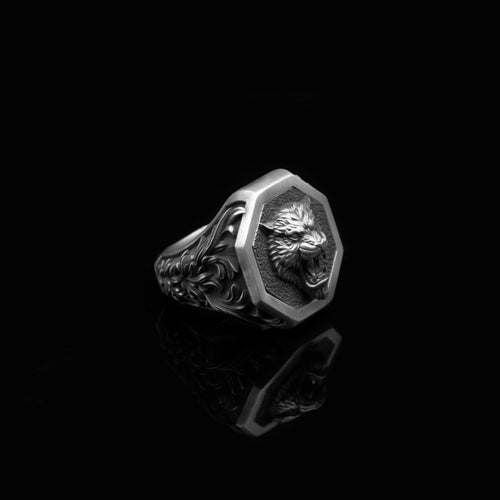 Silver Wolf Ring, Gift For Him, Men's Fenrir shops Wolf Jewelry, Celtic Wolf Accessory, Birthday Gifts, Gift For Boyfriend, Memorial Gift