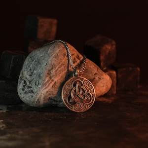 Triquetra Pendant, Celtic Symbol, Pagan Amulet, Trinity Knot, Charmed Symbol, Spiritual Jewelry, Mystic Charm, Wiccan Accessory