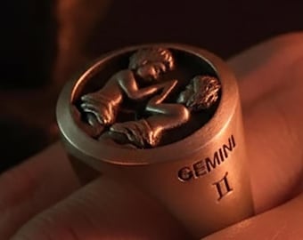 Gemini Zodiac Ring – 925 Sterling Silver Astrological Twins Ring, Air Sign Jewelry, Gift for Gemini Men & Women