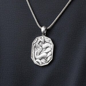 Silver Snake Necklace, Snake Jewelry Serpent Necklace, Serpent Jewelry, Python Pendant, Medusa, Statement Necklace, Bling Snake Chain