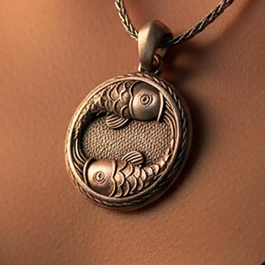 Sterling Silver Pisces Necklace, Zodiac Fish Pendant, Horoscope Jewelry ...