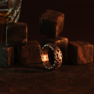Round Byzantine Ring, Chain Band Ring, Byzantine Wedding Ring, Byzantine Engagement Ring, Historical Design Ring